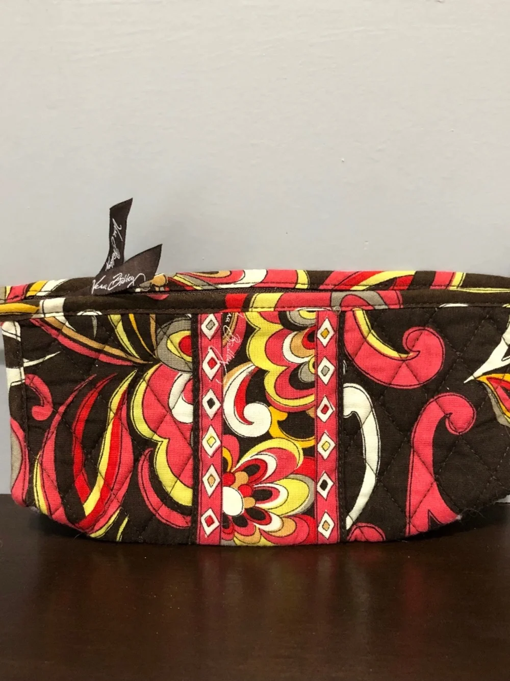 Vera Bradley Cosmetic Pouch / Brush & Pencil Case Puccini Pattern (Retired 2009)